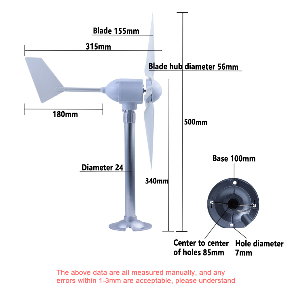50W 5 Blades Micro Wind Turbin - Renewable Energy Project review and price