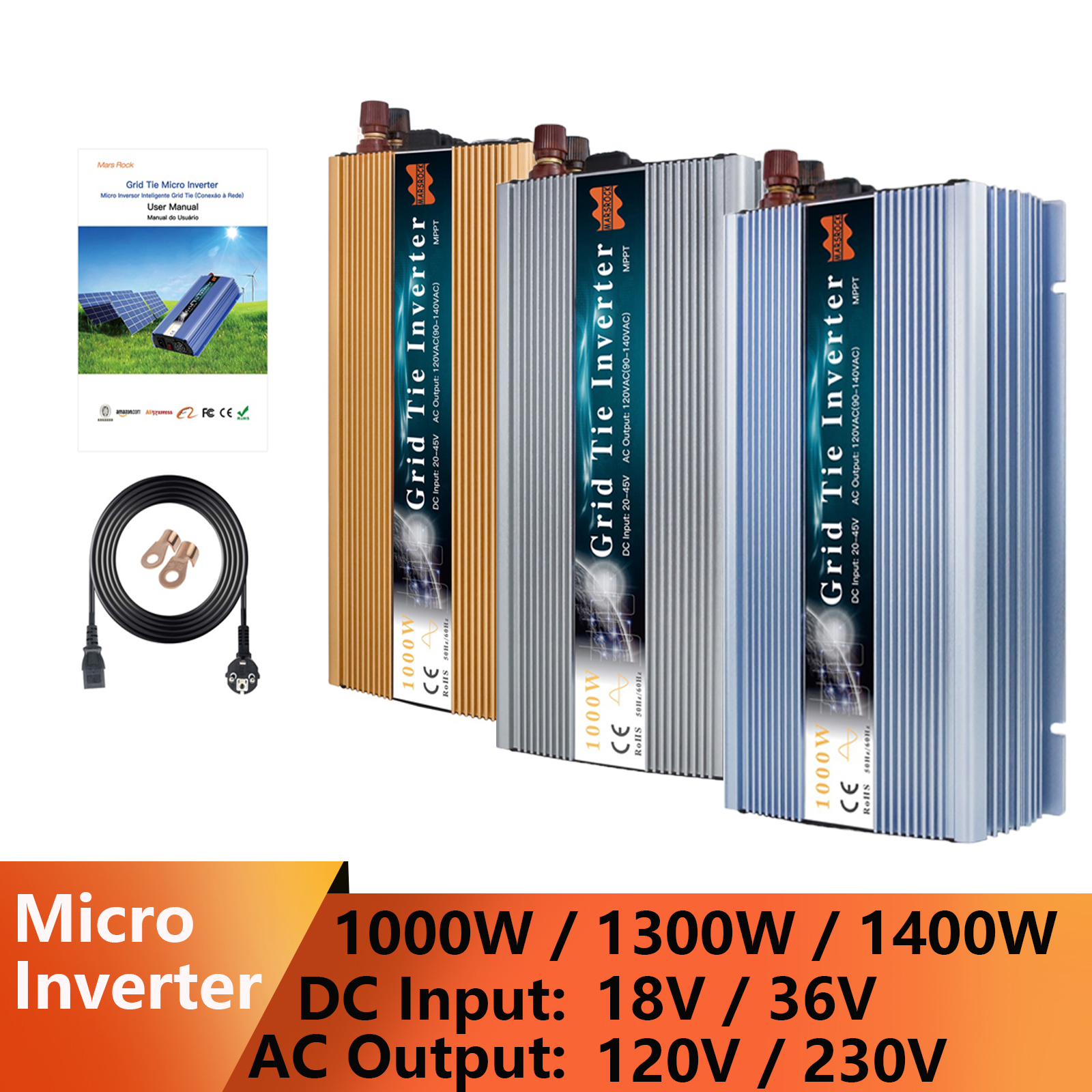 1000W 1300W 1400W Grid Tie Mic - Renewable Energy Systems review and price