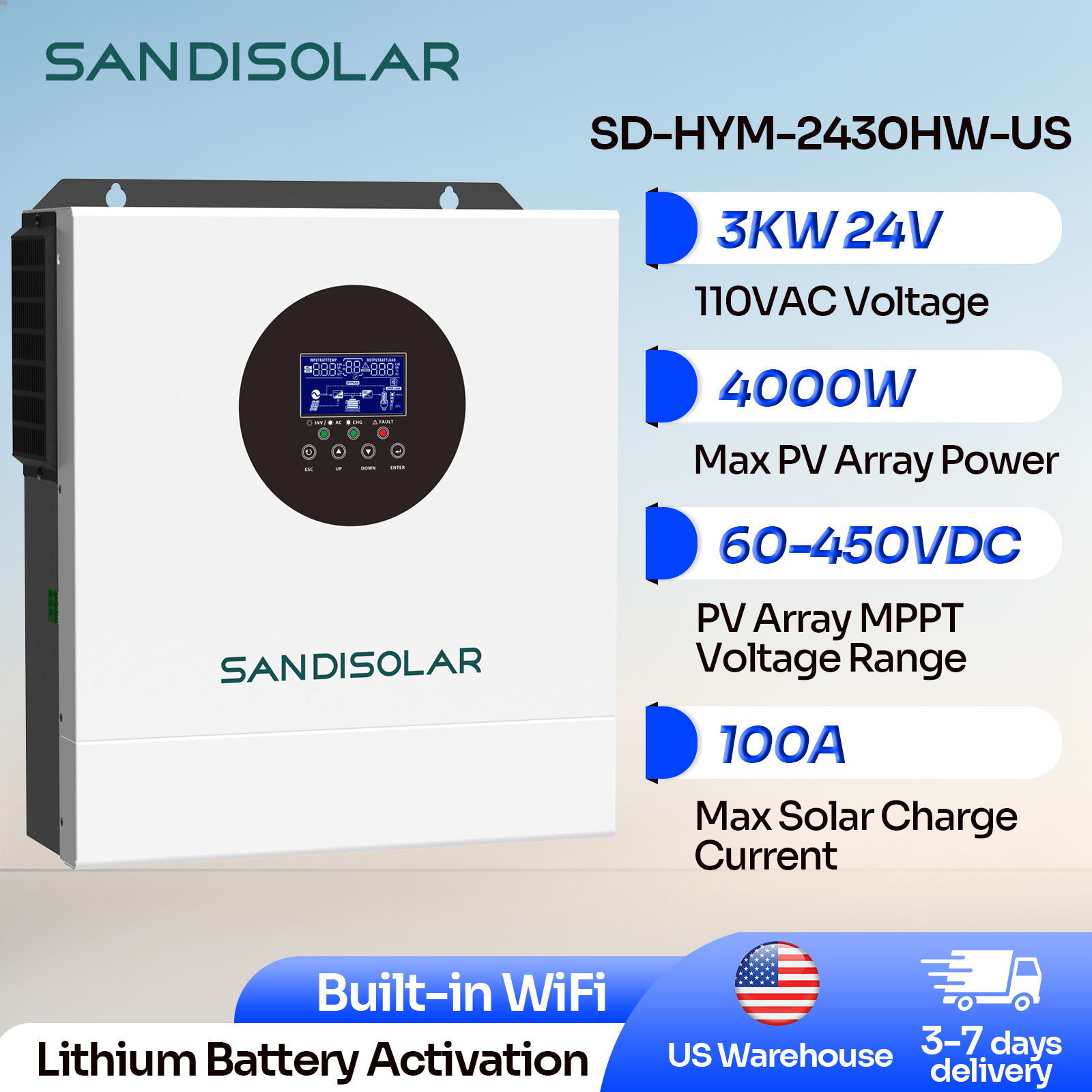 SANDISOLAR 3KW Hybrid Solar In - Renewable Energy Systems review and price